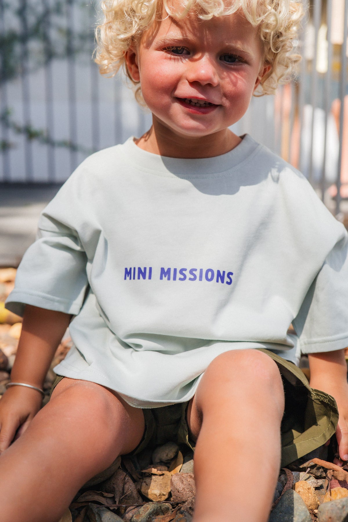 Mini Missions Tee - Sky