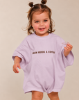 mum needs a coffee romper lilac